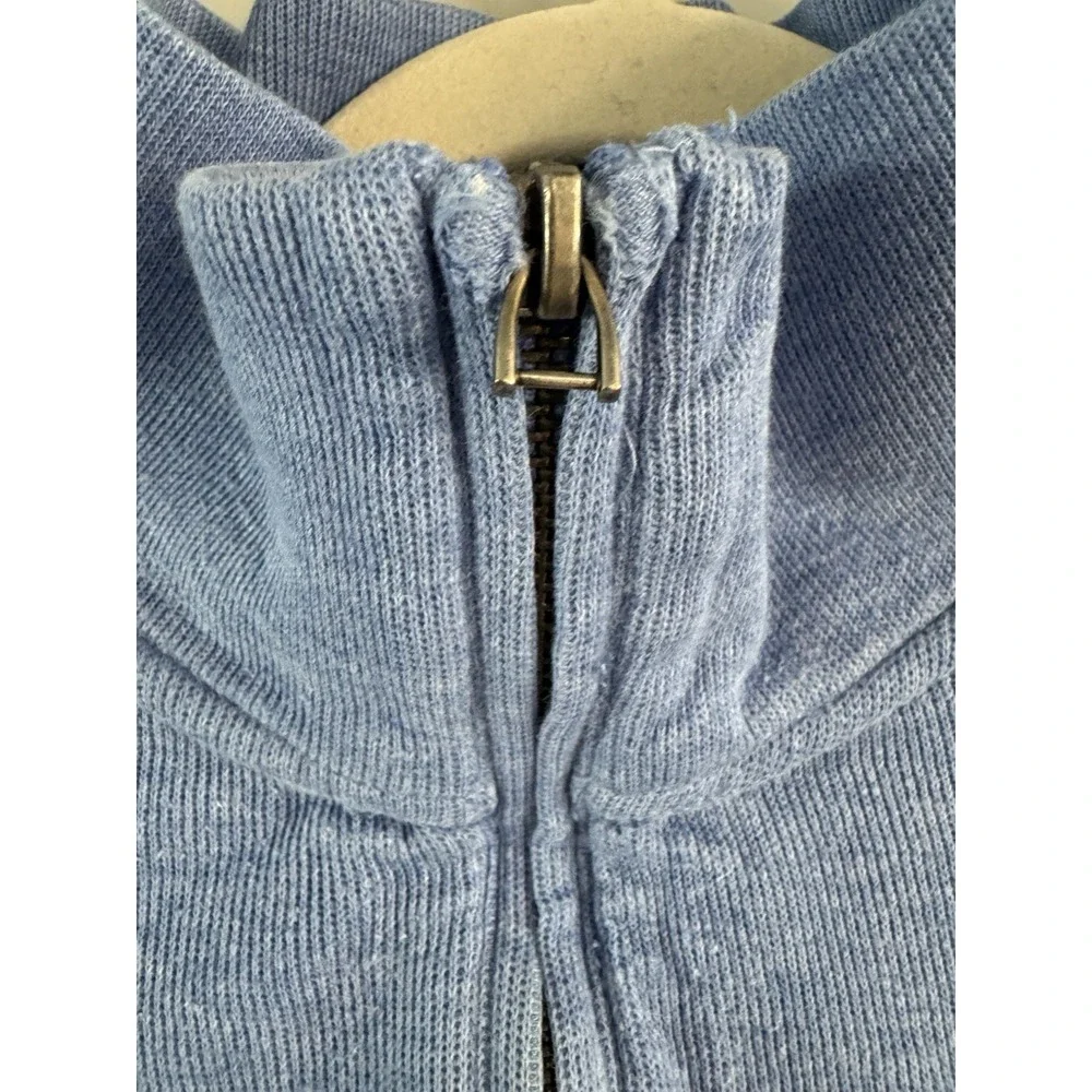POLO Ralph‎ Lauren Estate Rib 1/4 Zip Pullover Mens L Blue Pony Sweater